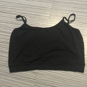 Black cropped cami